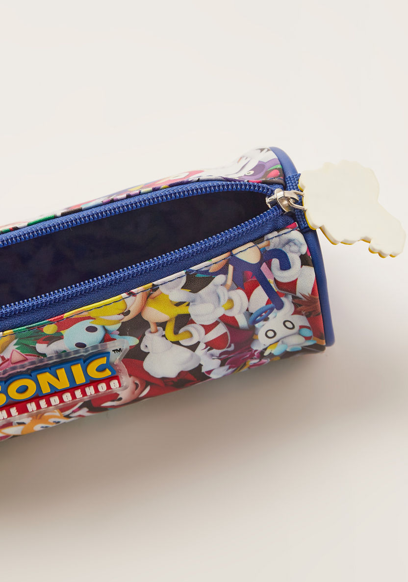 Sonic Boom Printed Pencil Pouch with Zip Closure-Pencil Cases-image-3