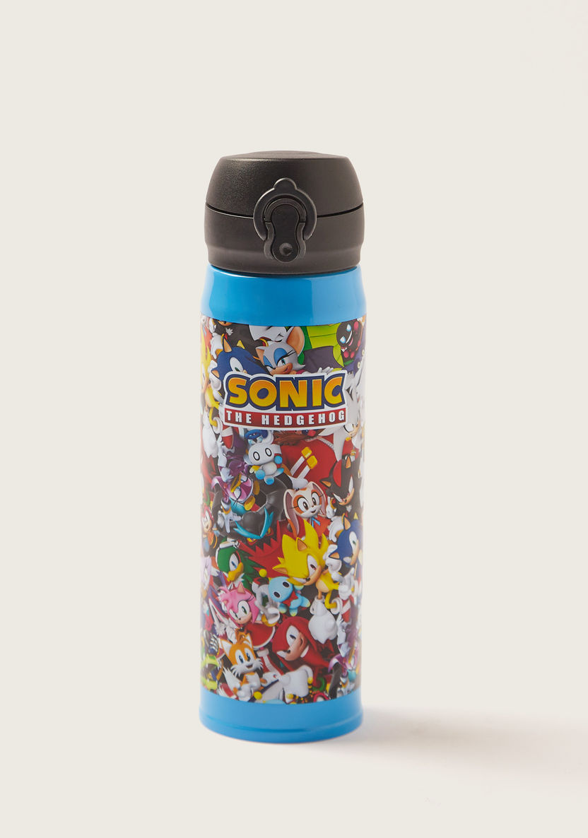 Sega Sonic the Hedgehog Print Water Bottle - 400 ml-Water Bottles-image-0