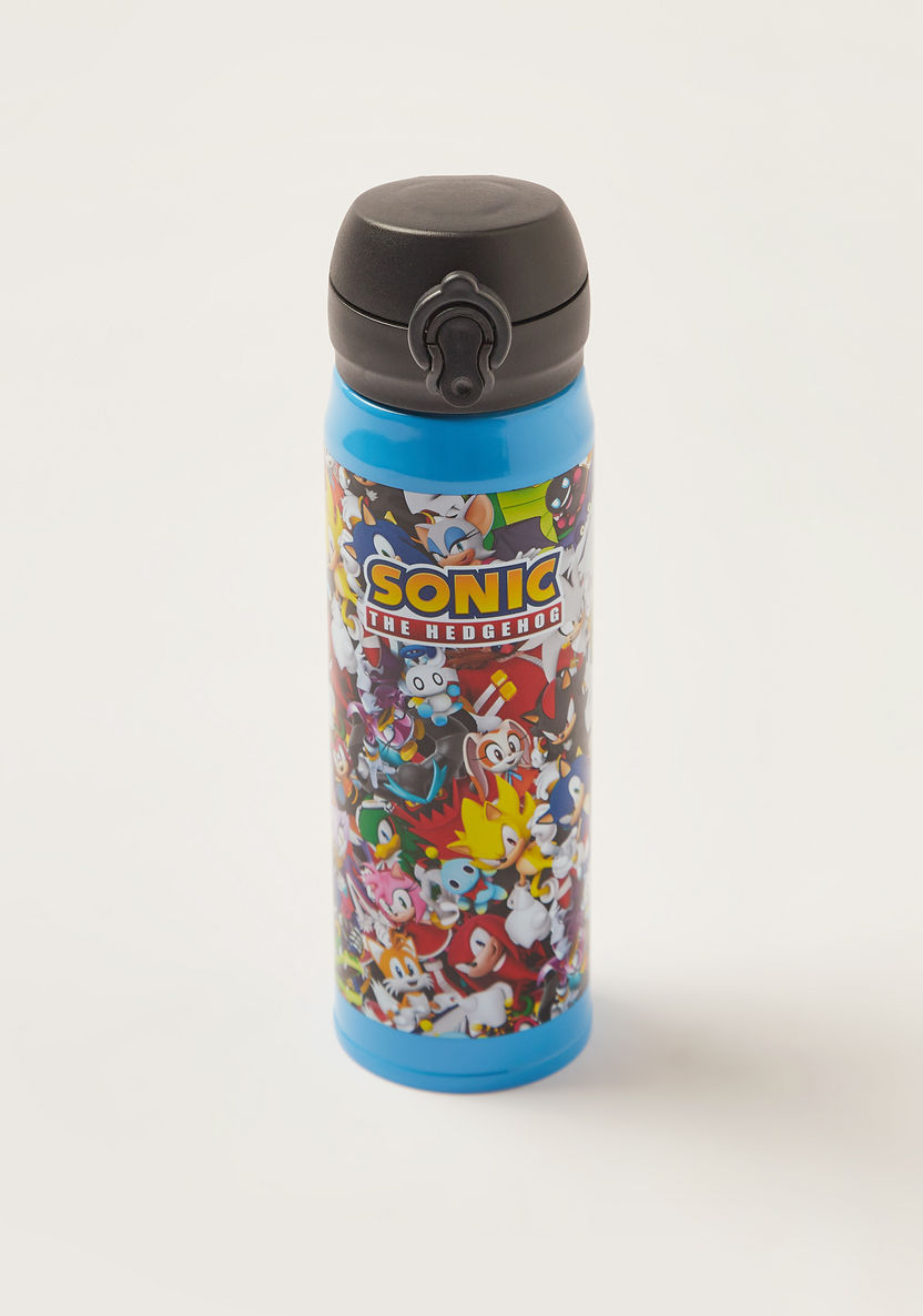 Sega Sonic the Hedgehog Print Water Bottle - 400 ml-Water Bottles-image-1