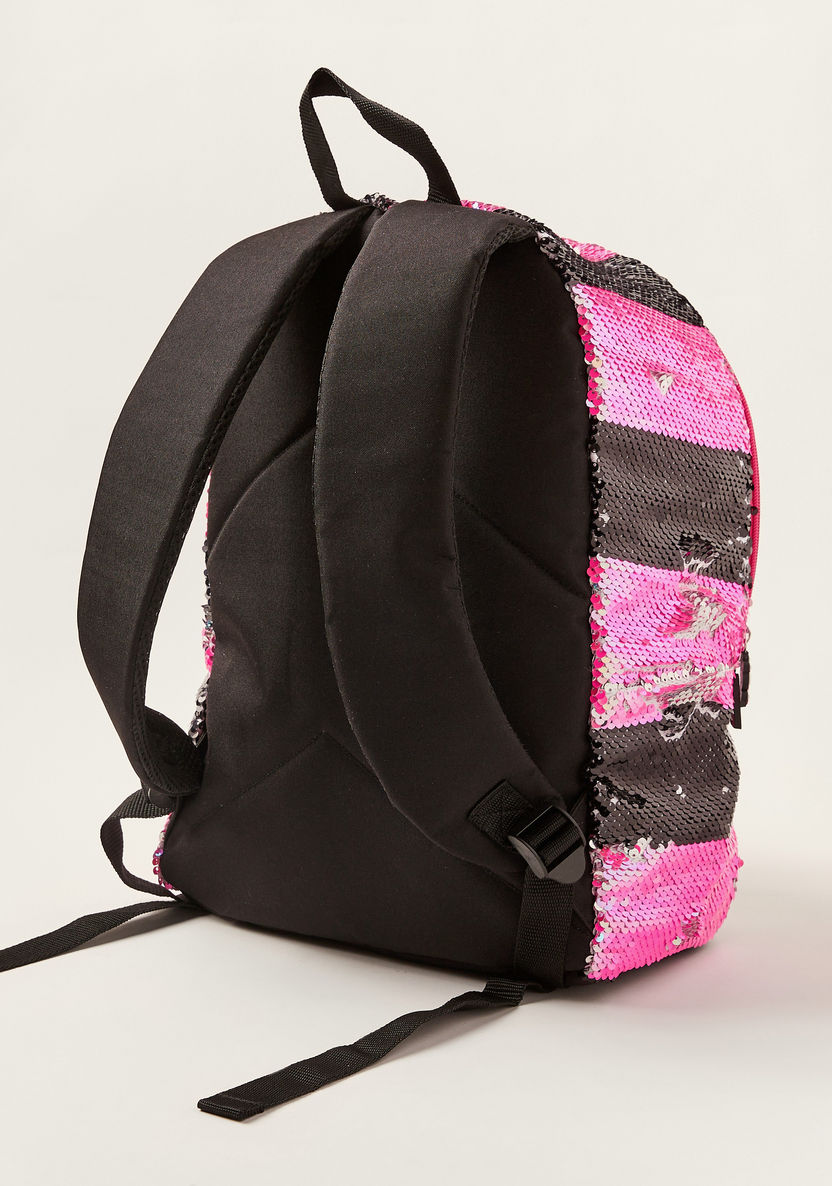 L.O.L. Surprise! Printed Backpack with Sequin Detail and Adjustable Straps - 16 inches-Backpacks-image-4