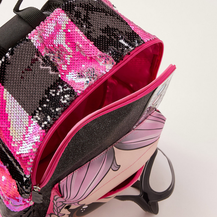 L.O.L. Surprise! Printed Backpack with Sequin Detail and Adjustable Straps - 16 inches
