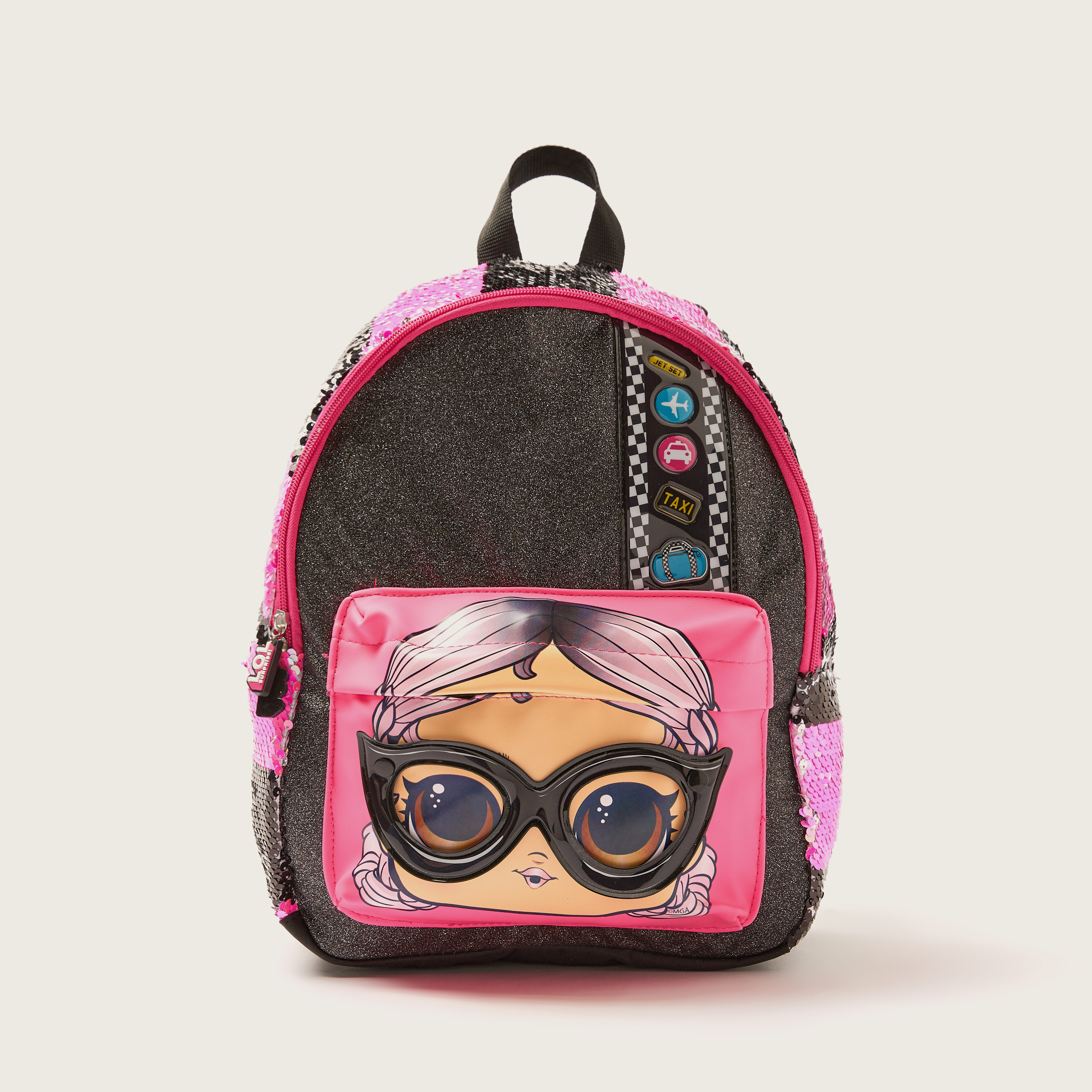 L.O.L. Surprise! Sequin Embellished Backpack with Zip Closure - 14 inches-school-bagsandbackpacks-backpacks-image-1