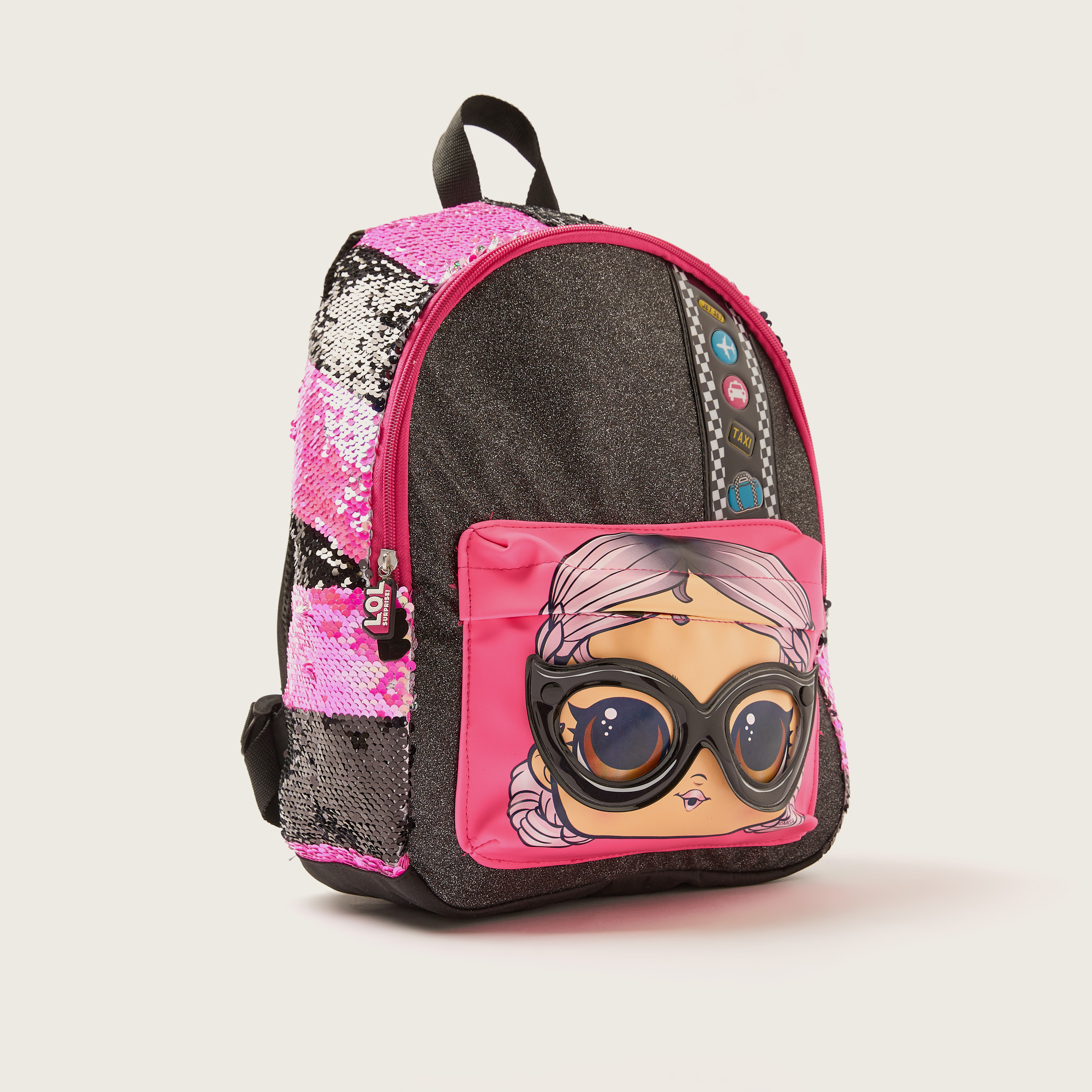 L.O.L. Surprise! Sequin Embellished Backpack with Zip Closure - 14 inches-school-bagsandbackpacks-backpacks-image-2
