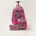 Juniors Butterfly Print Trolley Backpack with Lunch Bag and Pencil Pouch - 18 inches-School Sets-thumbnail-0