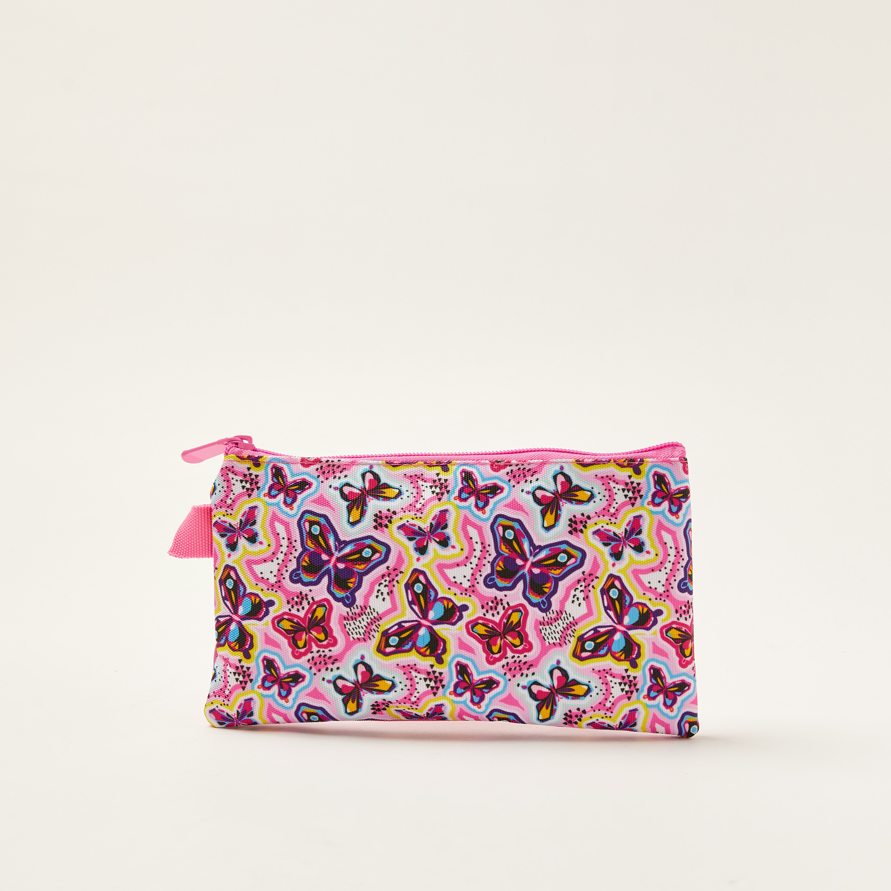 Juniors Butterfly Print Trolley Backpack with Lunch Bag and Pencil Pouch - 18 inches-school-bagsandbackpacks-trolleybags-image-9