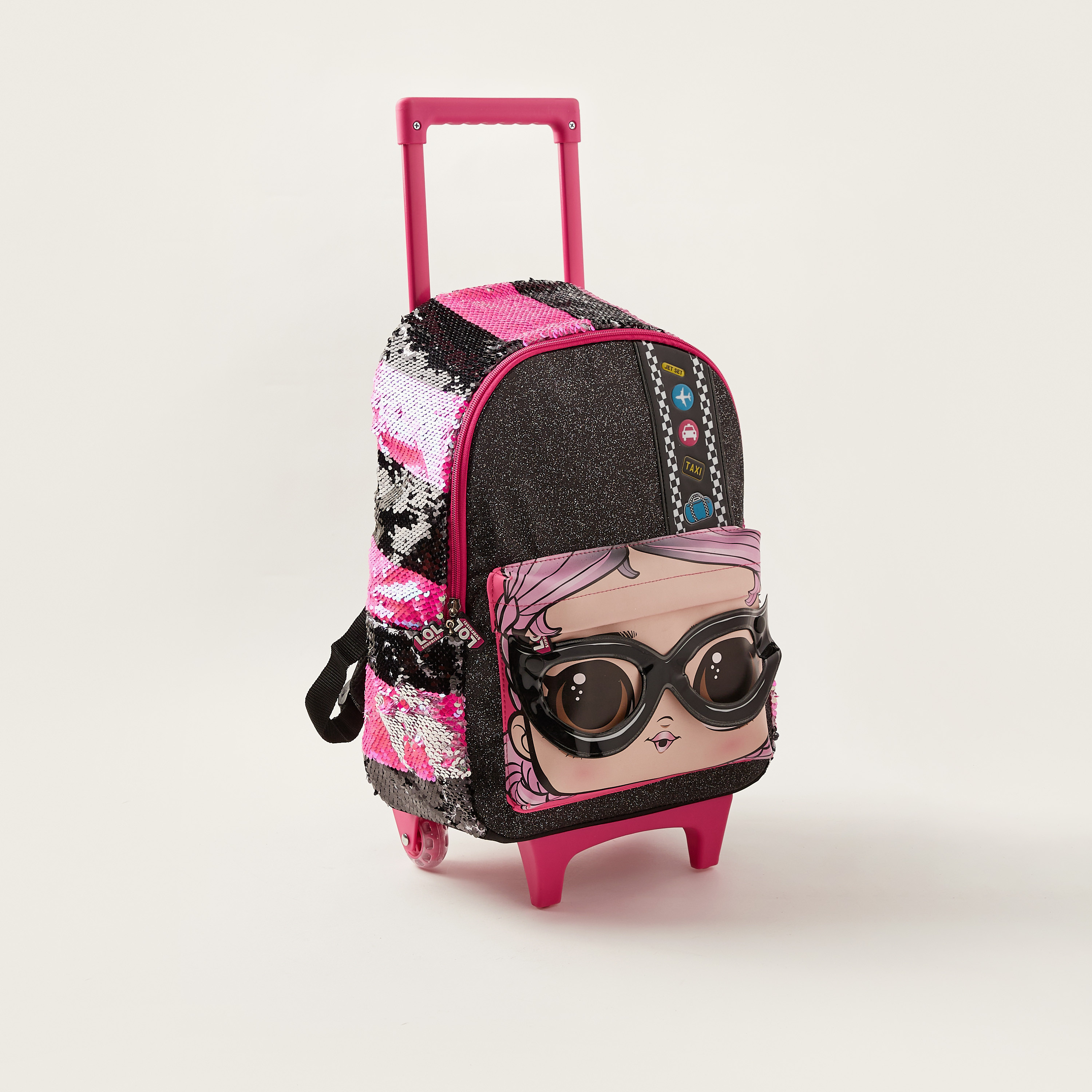 شنطة بعجلات بطبعات وتفاصيل ترتر من إل أو إل سوربرايز - 16 بوصة-school-bagsandbackpacks-trolleybags-image-2