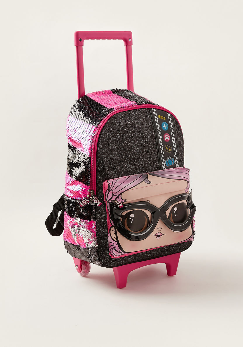 L.O.L. Surprise! Printed Trolley Bag with Sequin Detail - 16 inches-Trolleys-image-1