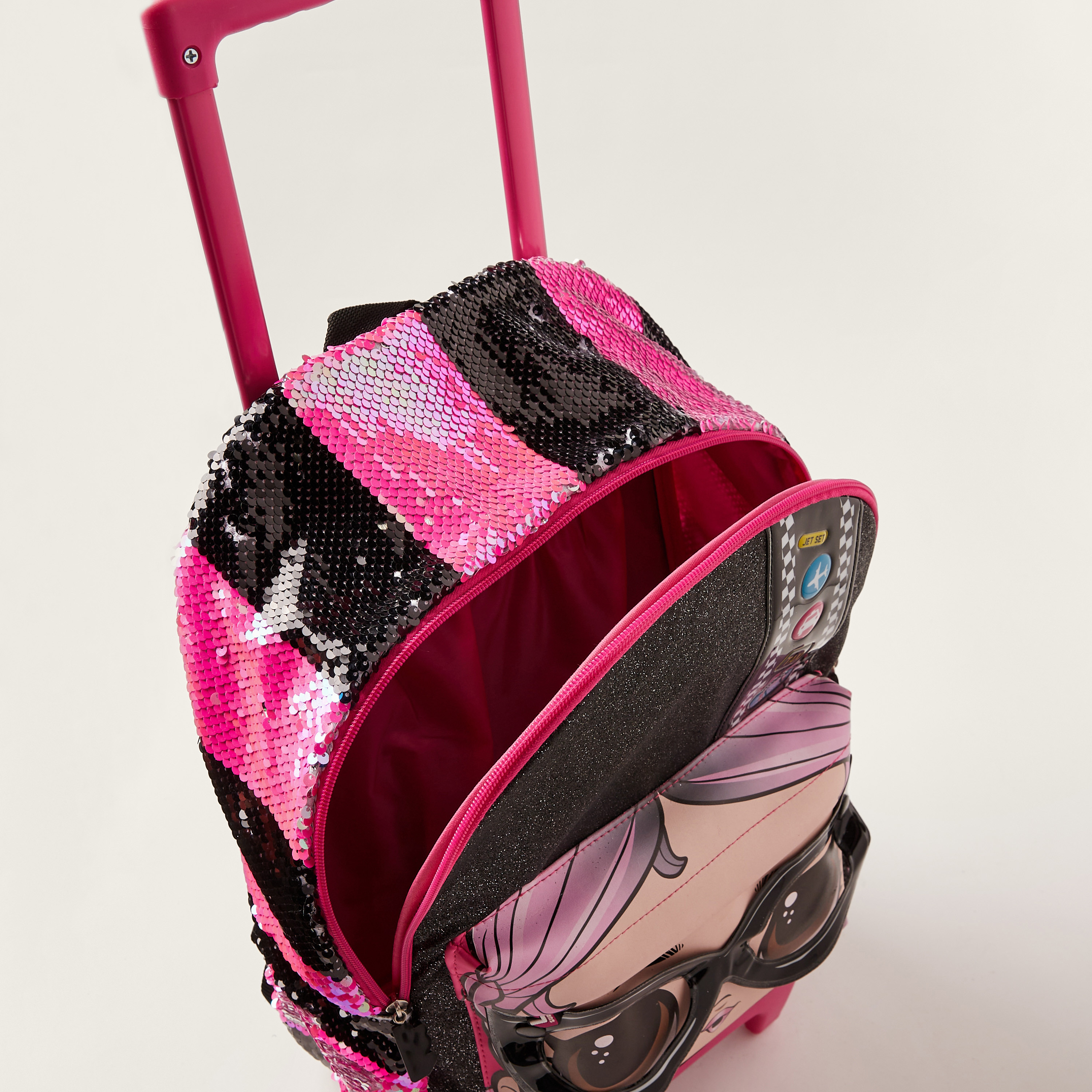 شنطة بعجلات بطبعات وتفاصيل ترتر من إل أو إل سوربرايز - 16 بوصة-school-bagsandbackpacks-trolleybags-image-7