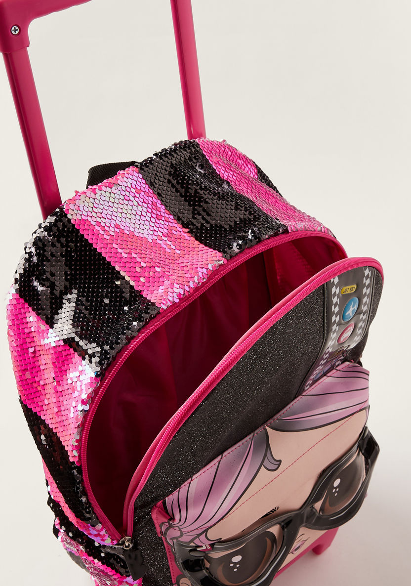 L.O.L. Surprise! Printed Trolley Bag with Sequin Detail - 16 inches-Trolleys-image-6