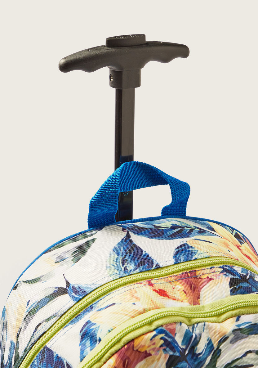 Juniors Tropical Print Trolley Backpack with Lunch Bag and Pencil Case-School Sets-image-3