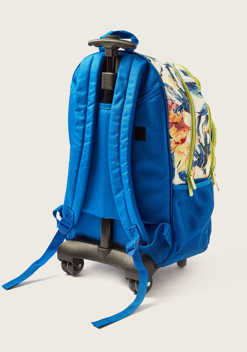 Juniors Tropical Print Trolley Backpack with Lunch Bag and Pencil Case-School Sets-image-8