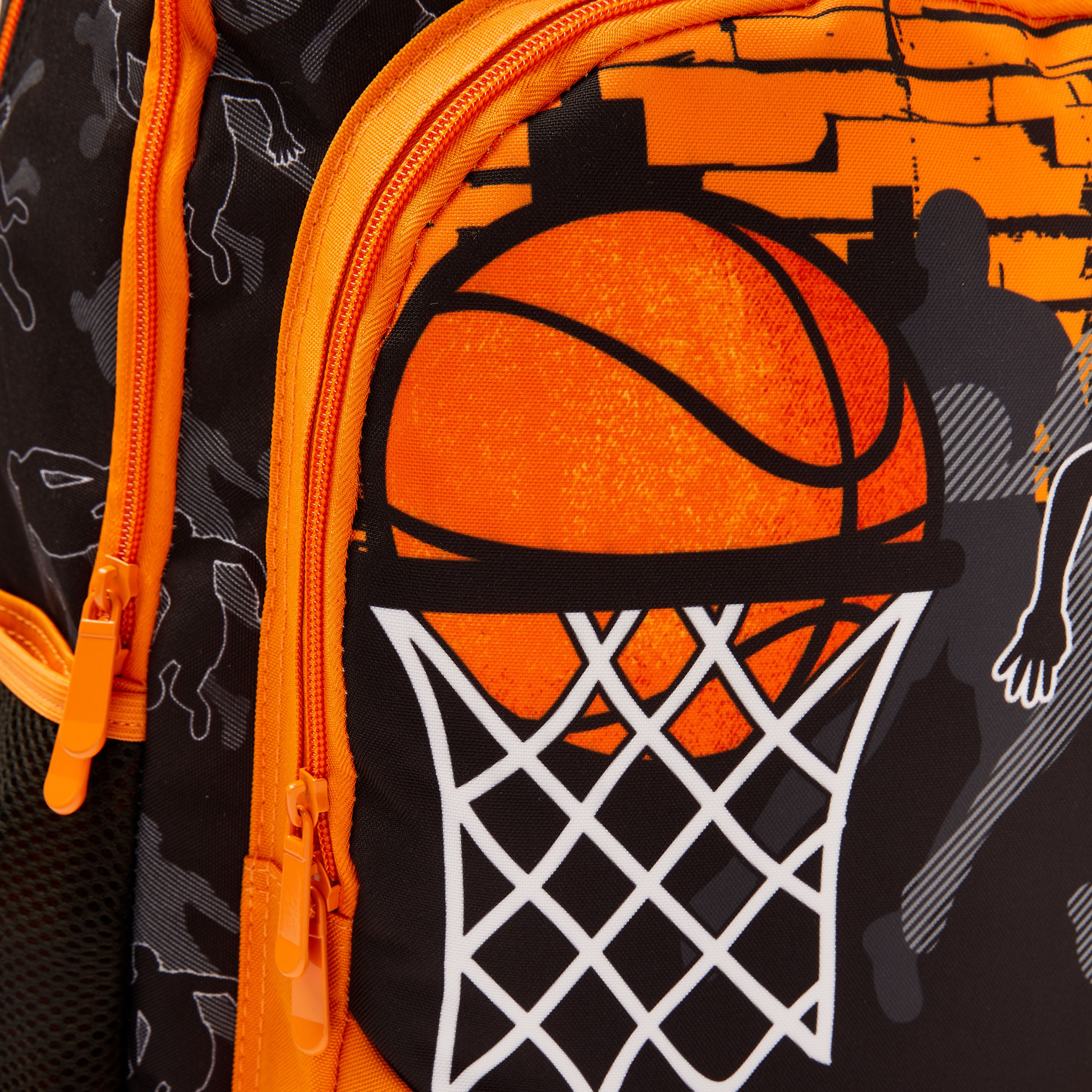Juniors Basketball Print Trolley Backpack with Lunch Bag and Pencil Pouch - 18 inches-school-bagsandbackpacks-trolleybags-image-4
