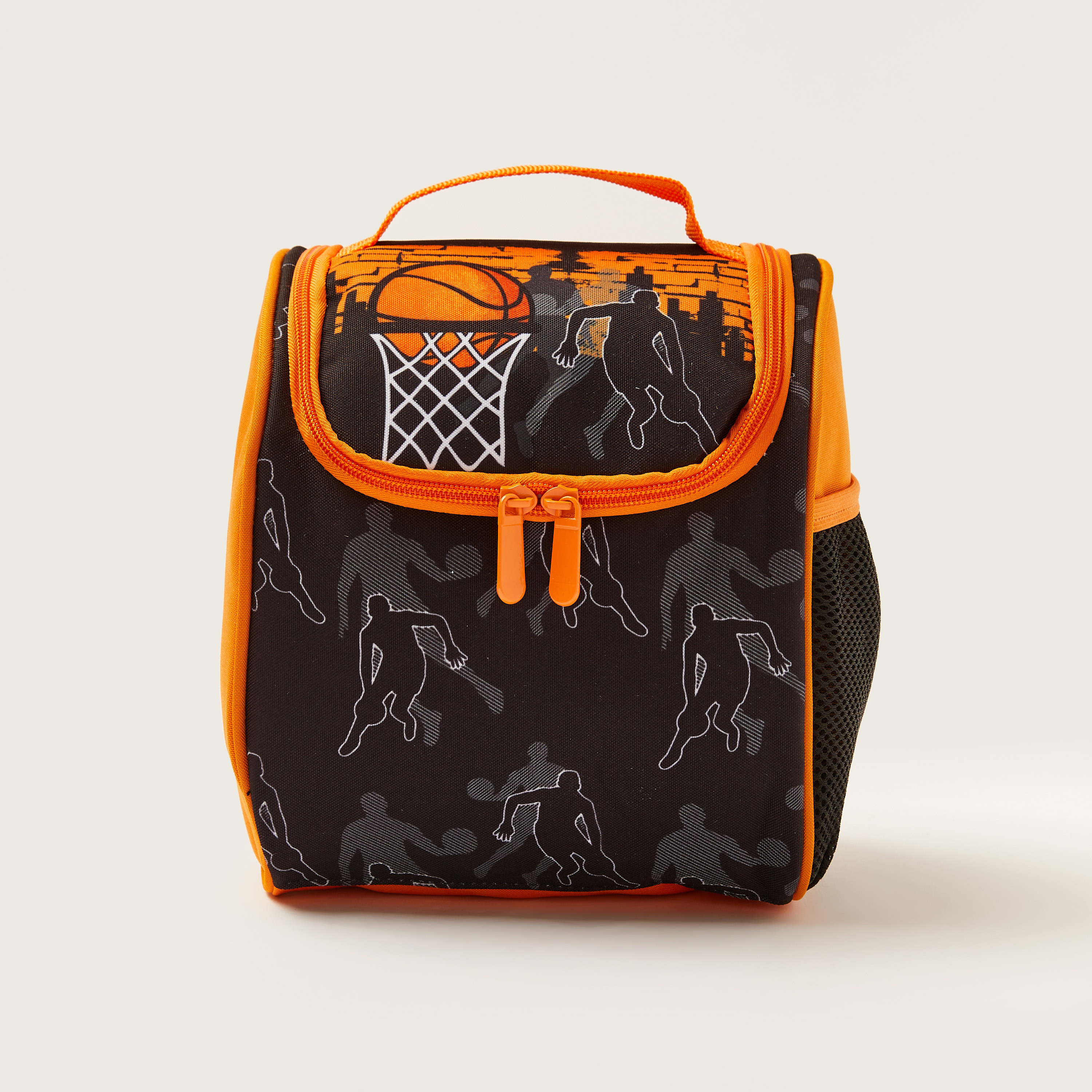 Juniors Basketball Print Trolley Backpack with Lunch Bag and Pencil Pouch - 18 inches-school-bagsandbackpacks-trolleybags-image-7