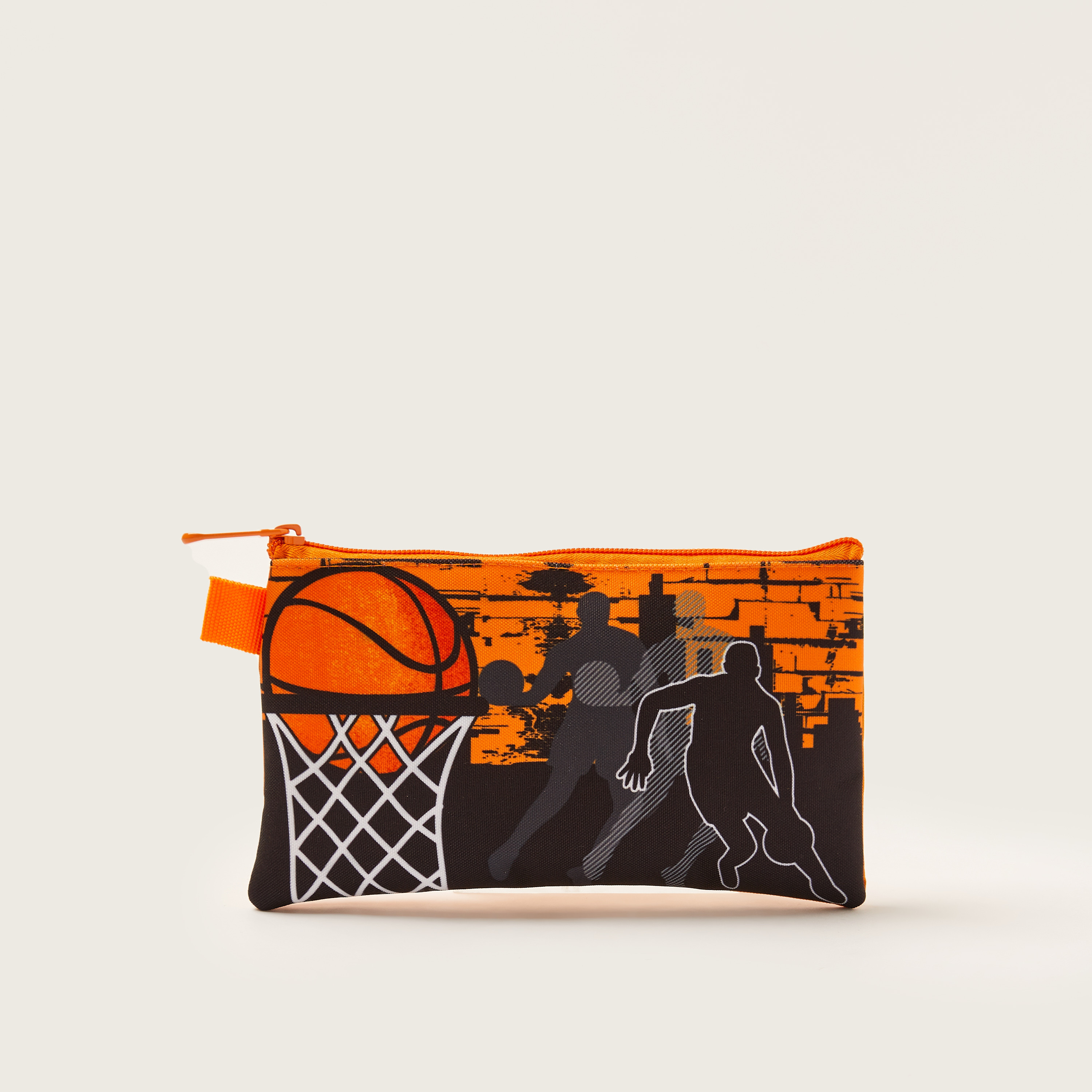 Juniors Basketball Print Trolley Backpack with Lunch Bag and Pencil Pouch - 18 inches-school-bagsandbackpacks-trolleybags-image-9
