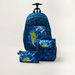 Juniors Football Print Trolley Backpack with Lunch Bag and Pencil Pouch - 18 inches-School Sets-thumbnail-0