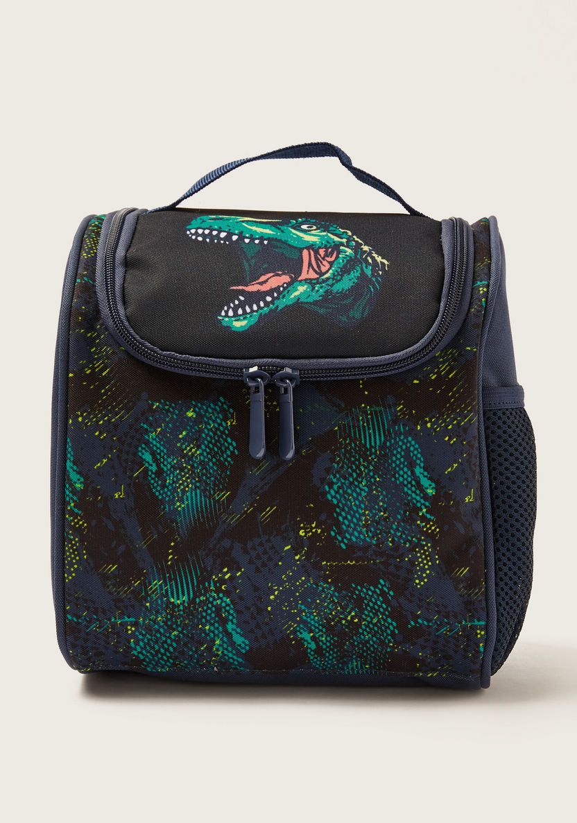 Juniors Dinosaur Print Trolley Backpack with Lunch Bag and Pencil Pouch - 18 inches-School Sets-image-6
