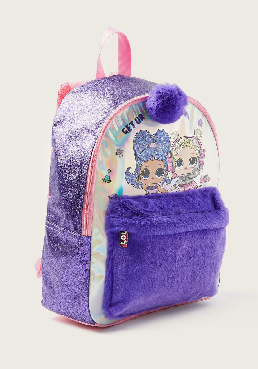 L.O.L. Surprise! Printed Backpack with Adjustable Shoulder Straps - 14 inches-Backpacks-image-1