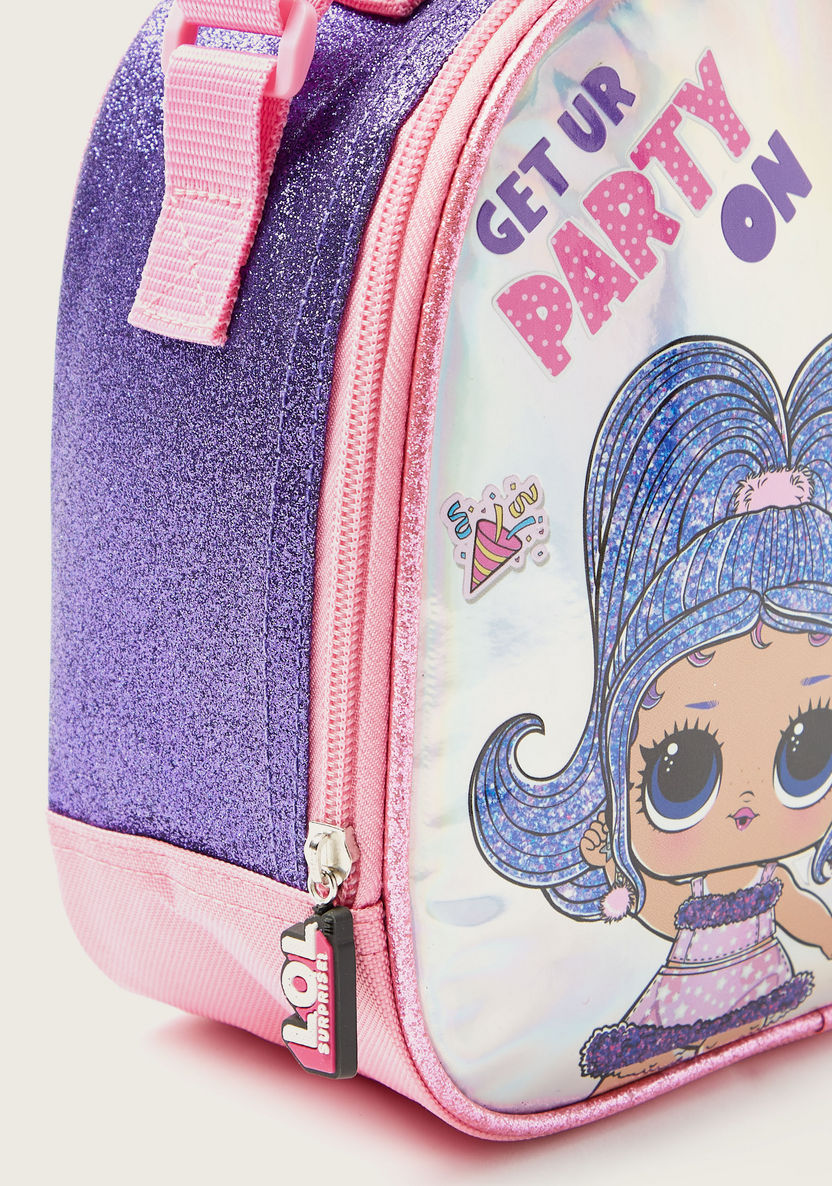 L.O.L. Surprise! Printed Lunch Bag with Glitter Texture-Lunch Bags-image-2