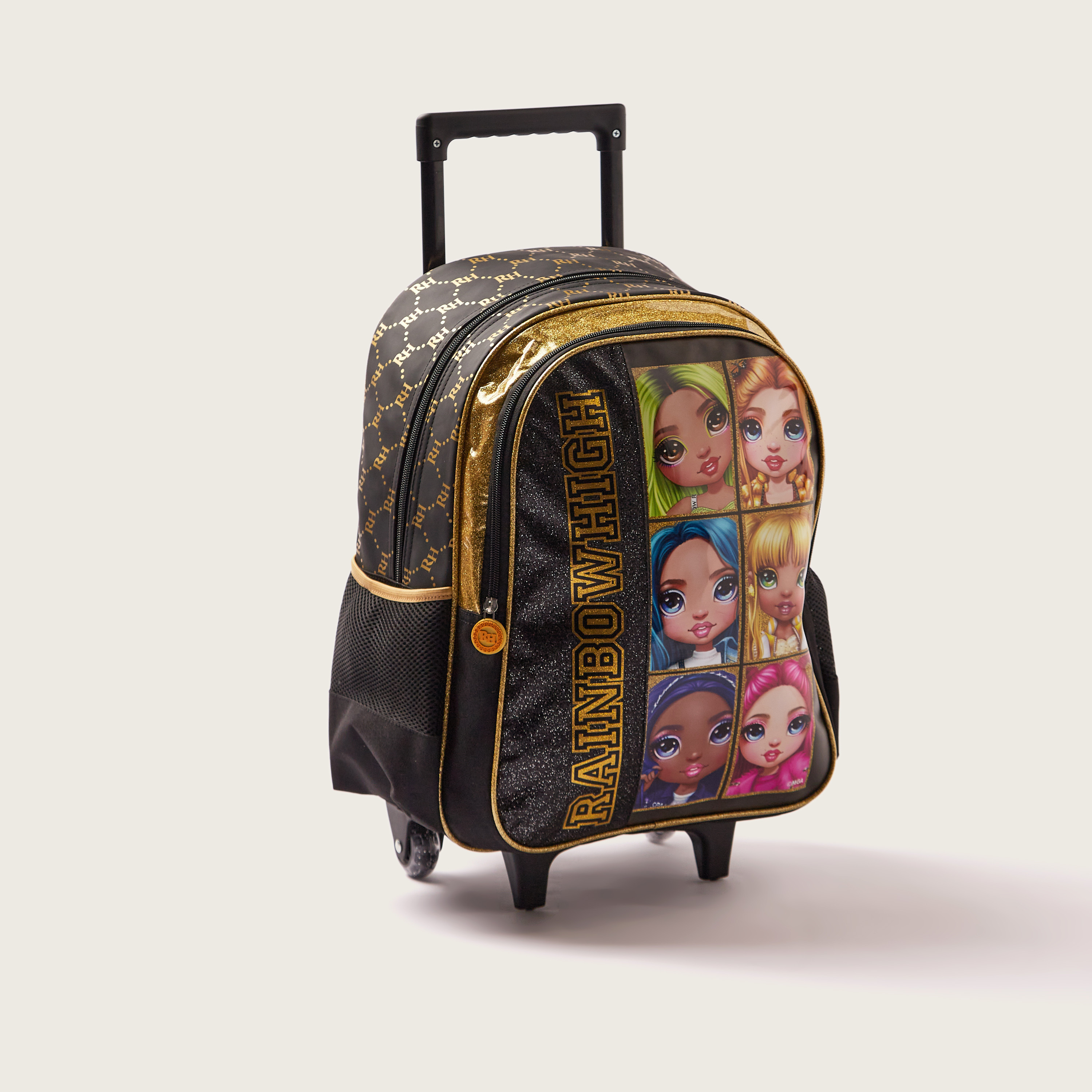 Rainbow High Printed Trolley Backpack - 14 inches-school-bagsandbackpacks-trolleybags-image-2