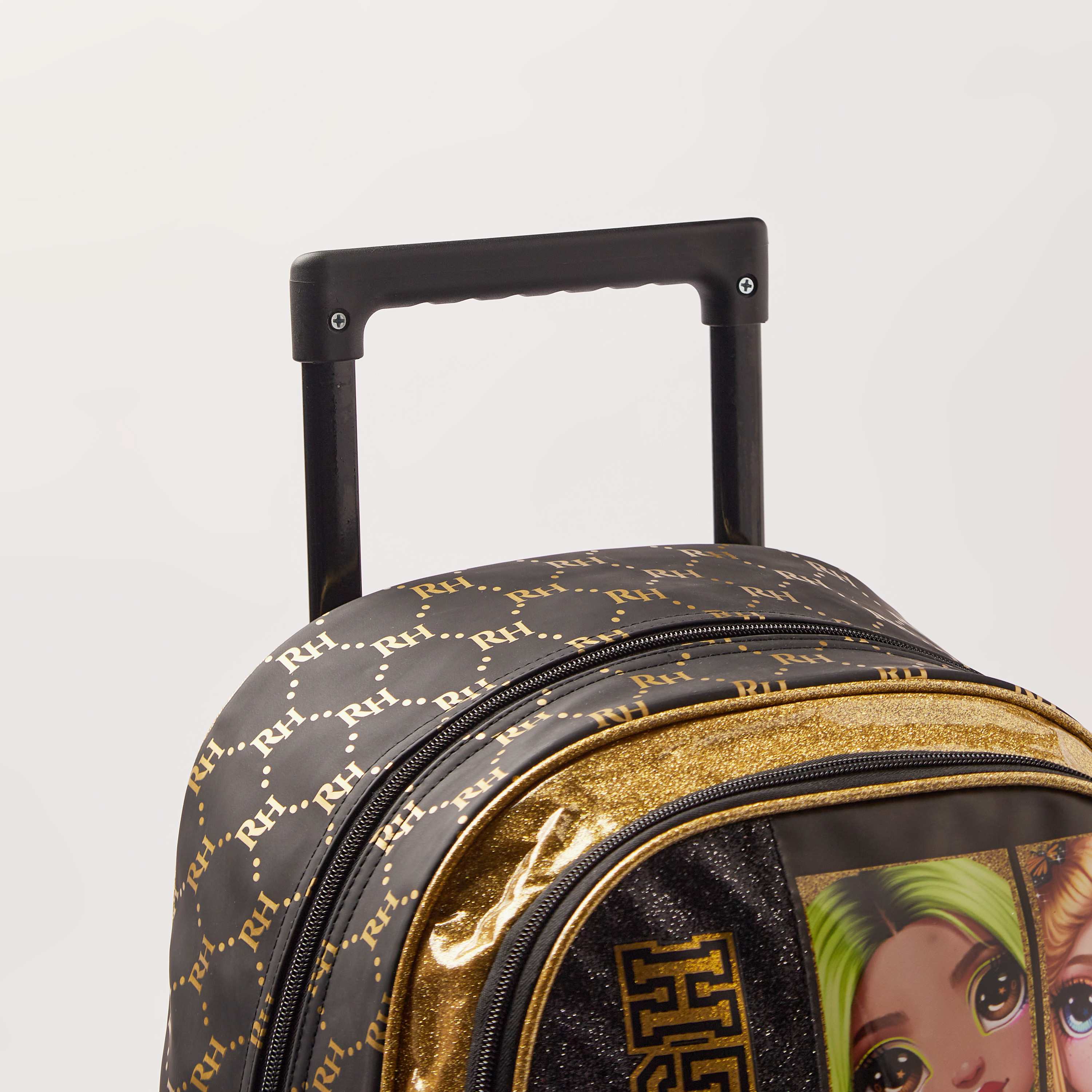 Rainbow High Printed Trolley Backpack - 14 inches-school-bagsandbackpacks-trolleybags-image-4