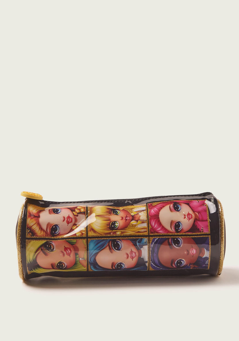 Rainbow High Printed Pencil Pouch with Zip Closure-Pencil Cases-image-0