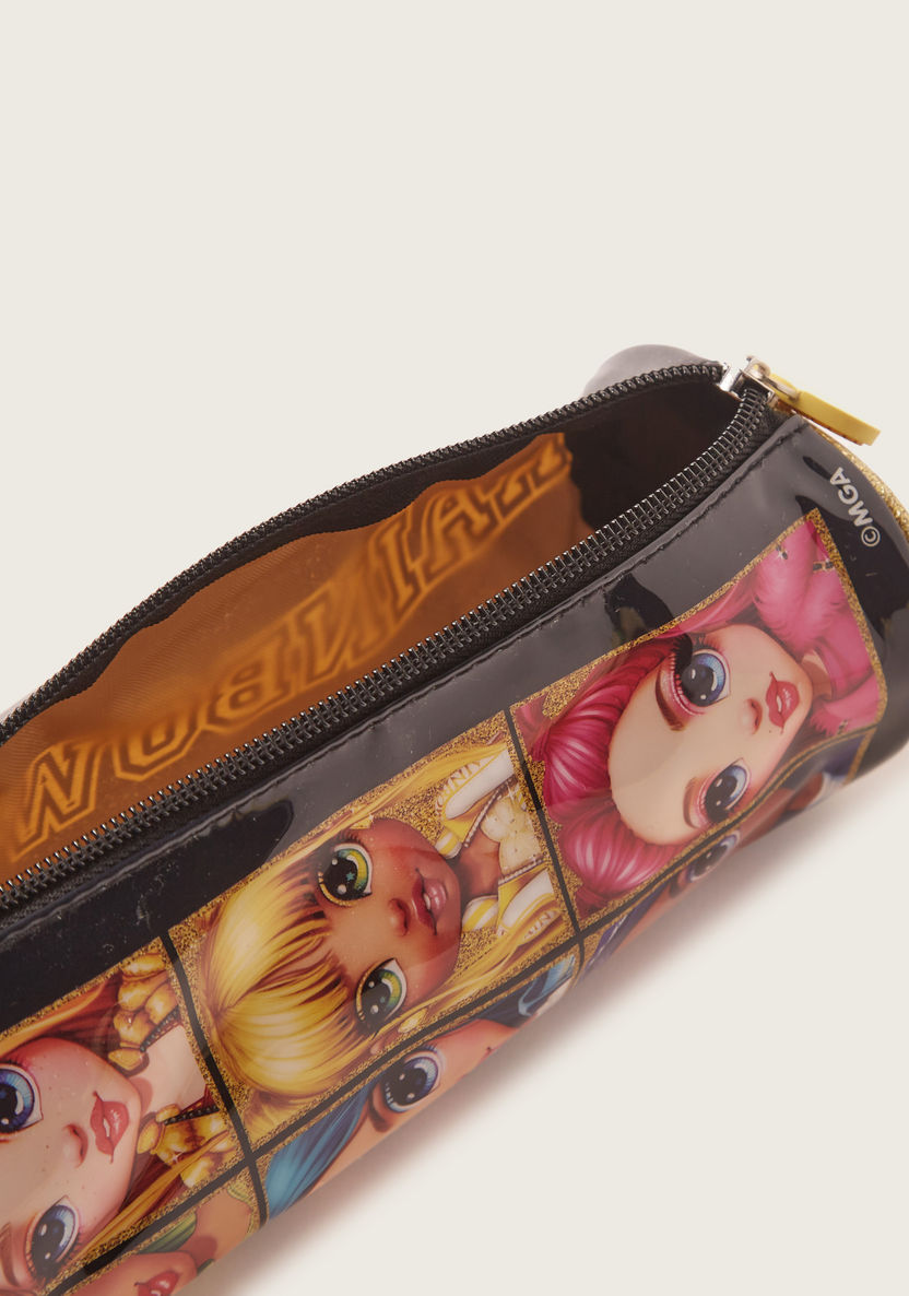 Rainbow High Printed Pencil Pouch with Zip Closure-Pencil Cases-image-3