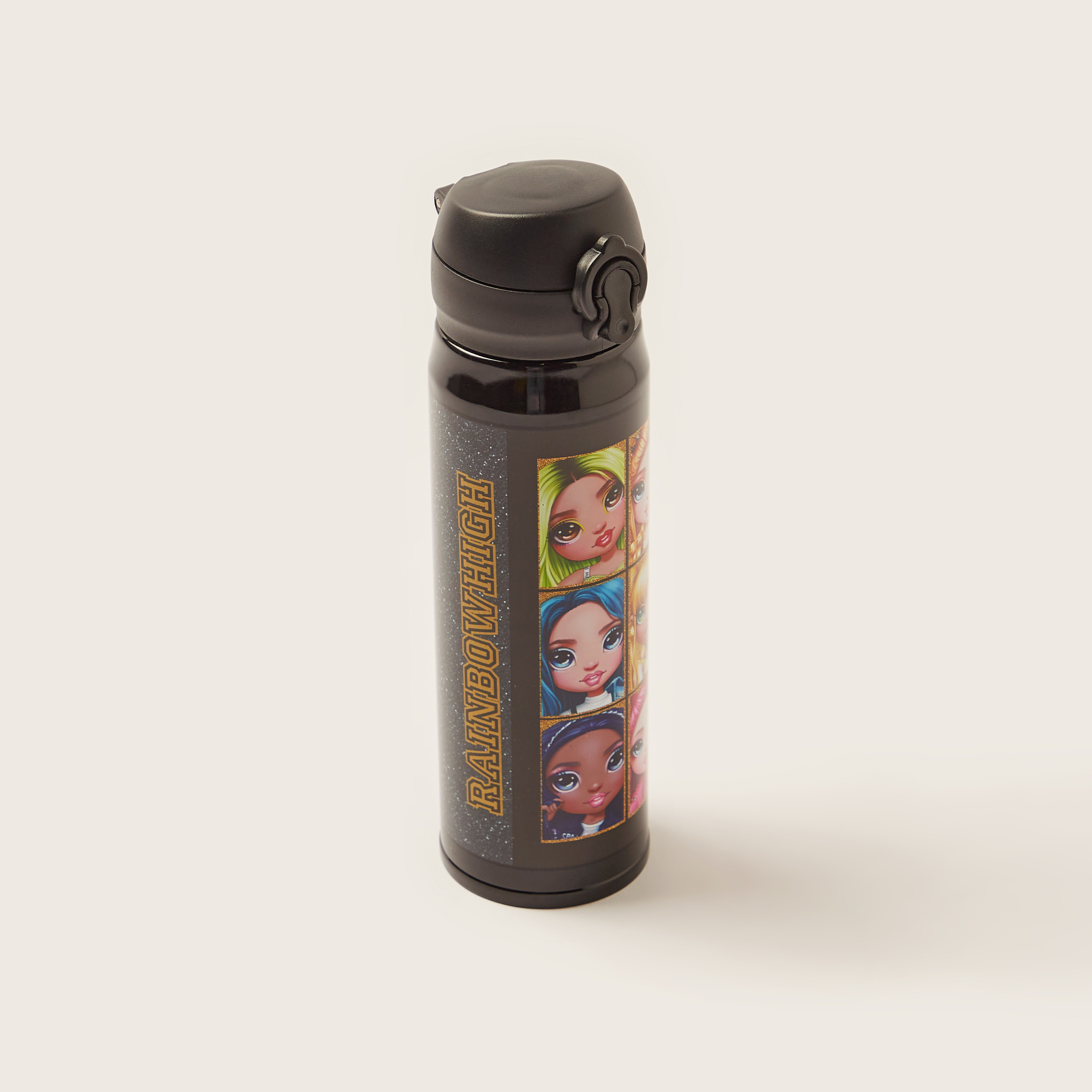 Rainbow High Printed Stainless Steel Water Bottle - 400 ml-school-waterbottles-image-2