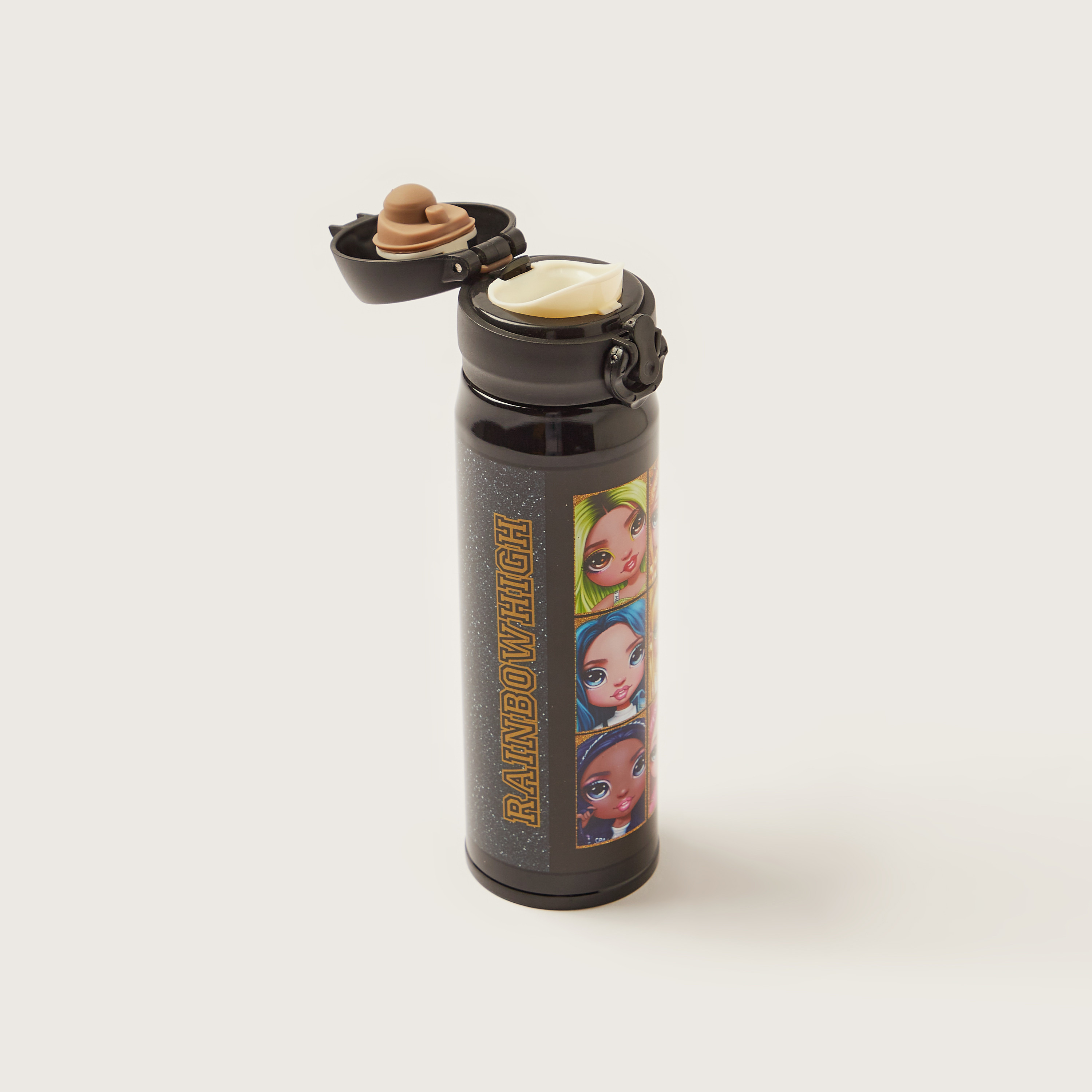 Rainbow High Printed Stainless Steel Water Bottle - 400 ml-school-waterbottles-image-3