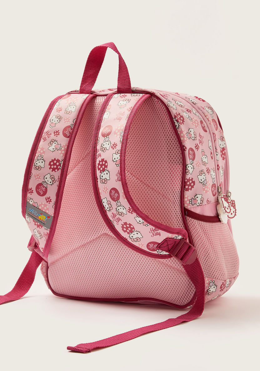 Hello Kitty Print Backpack with Bow Accent - 14 inches-Backpacks-image-3