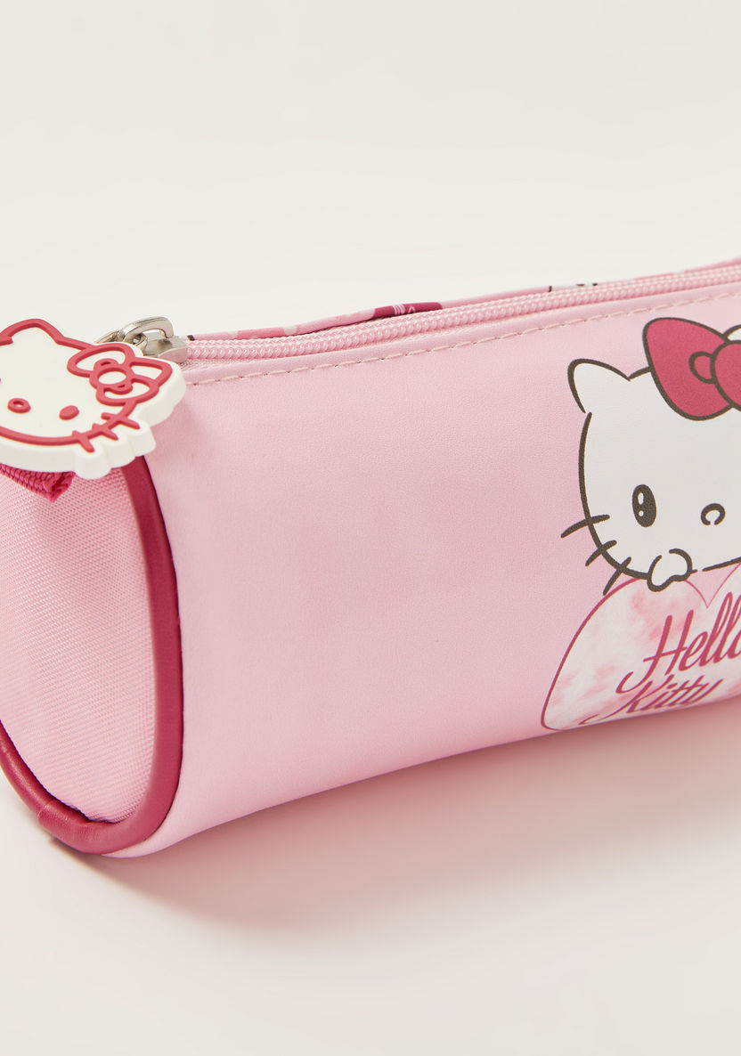 Sanrio Hello Kitty Print Pencil Pouch with Zip Closure-Pencil Cases-image-3