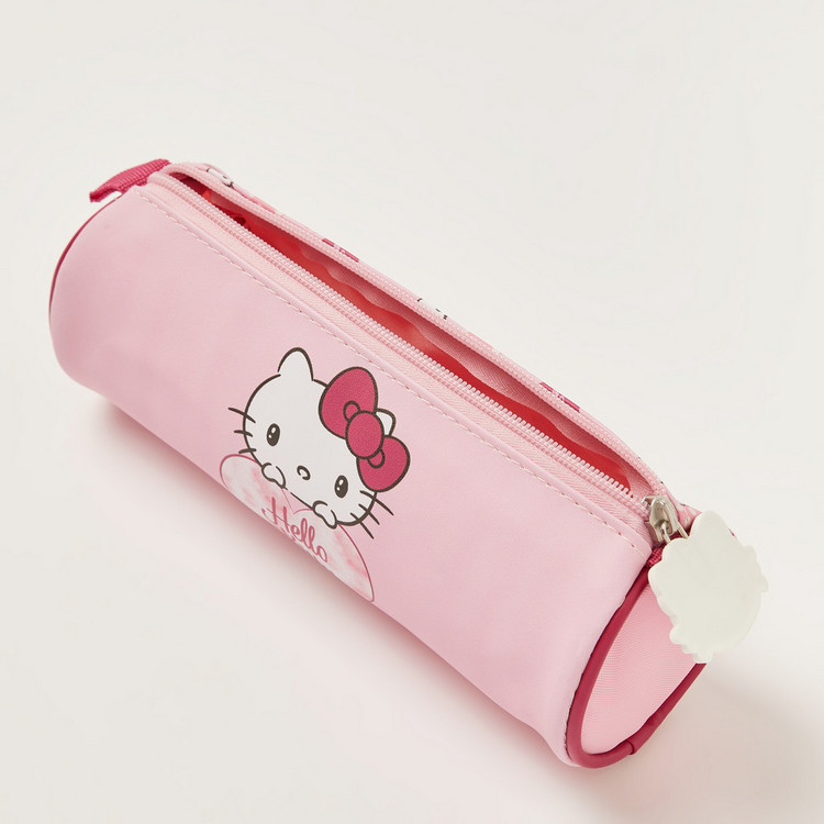 Sanrio Hello Kitty Print Pencil Pouch with Zip Closure