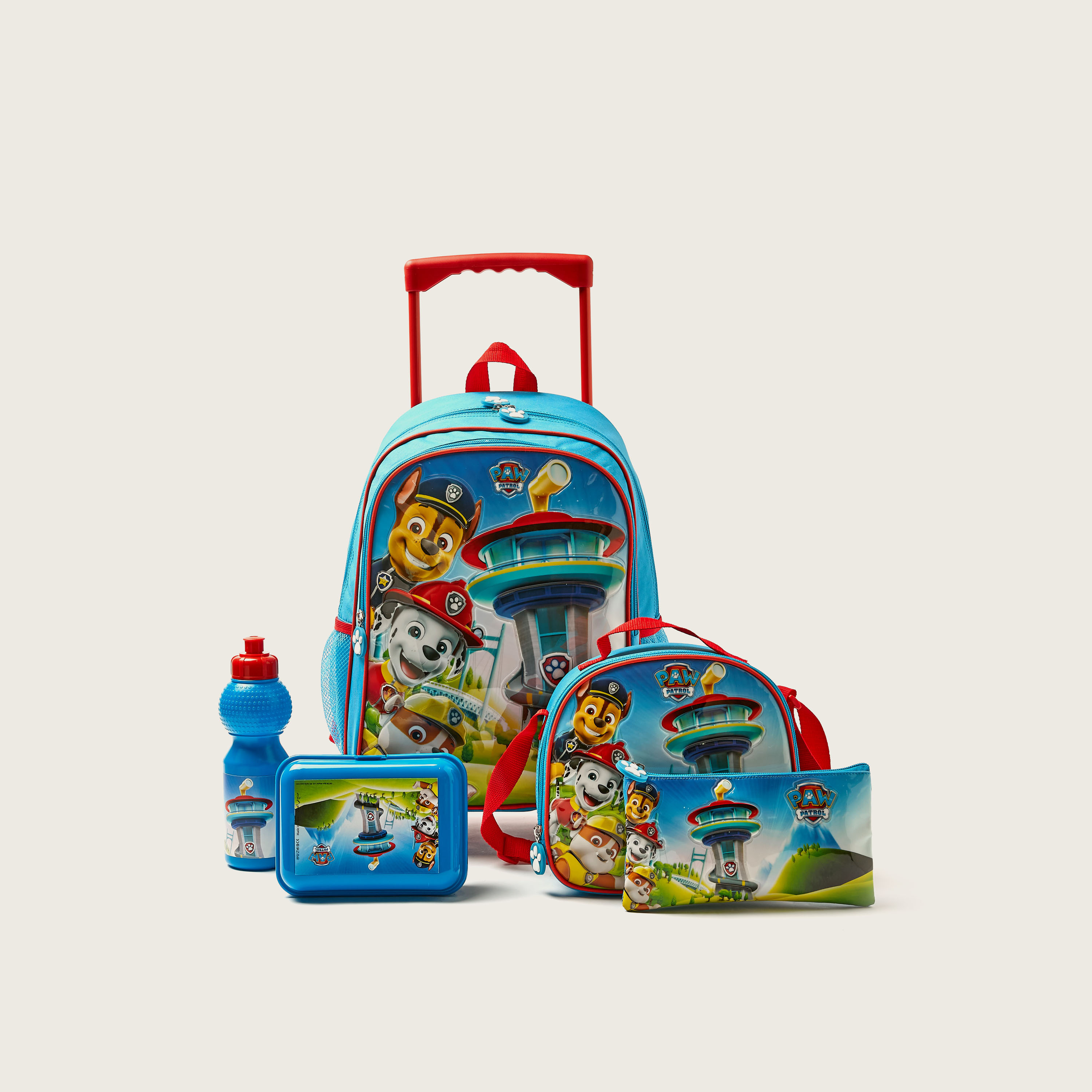 PAW Patrol Print 5-Piece Trolley Backpack Set-school-bagsandbackpacks-trolleybags-image-1