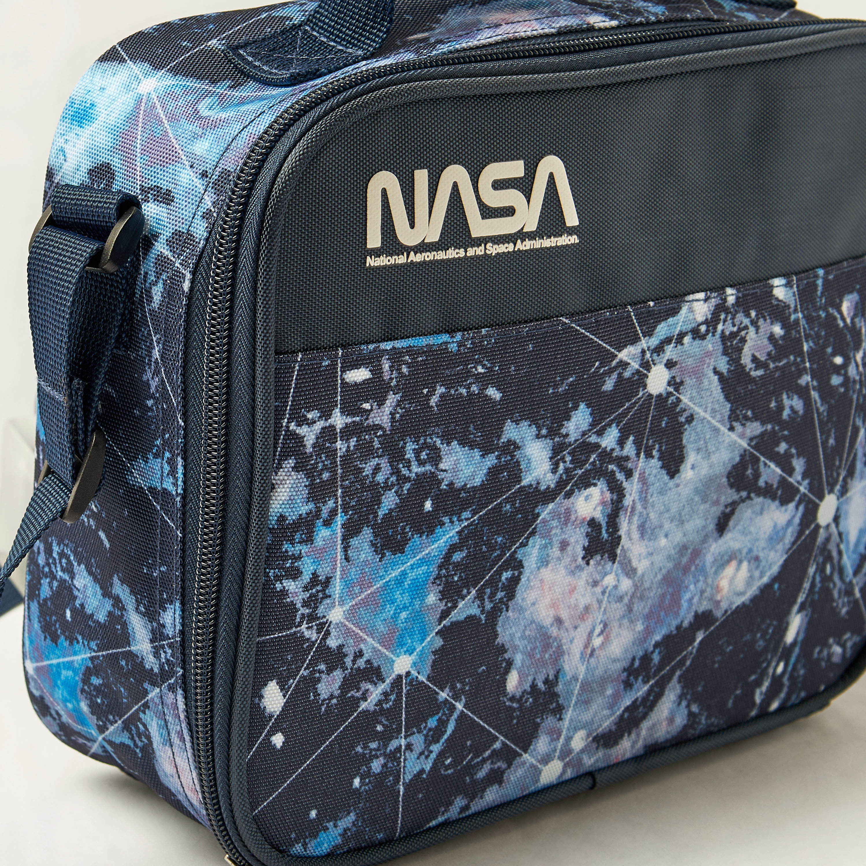 NASA Galaxy Print Lunch Bag with Adjustable Strap and Zip Closure-school-lunchessentials-lunchbags-image-3