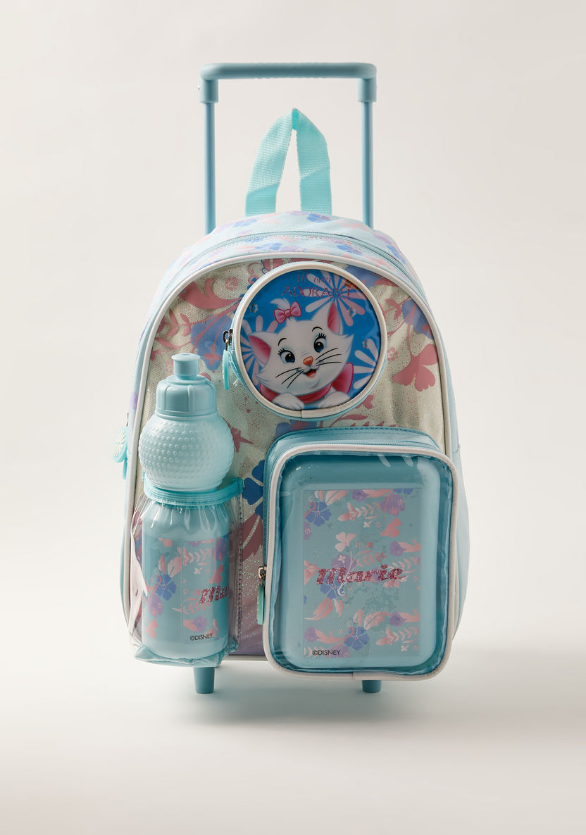 Simba Marie Print Trolley Backpack with Lunch Box and Water Bottle - 14 inches-Trolleys-image-0