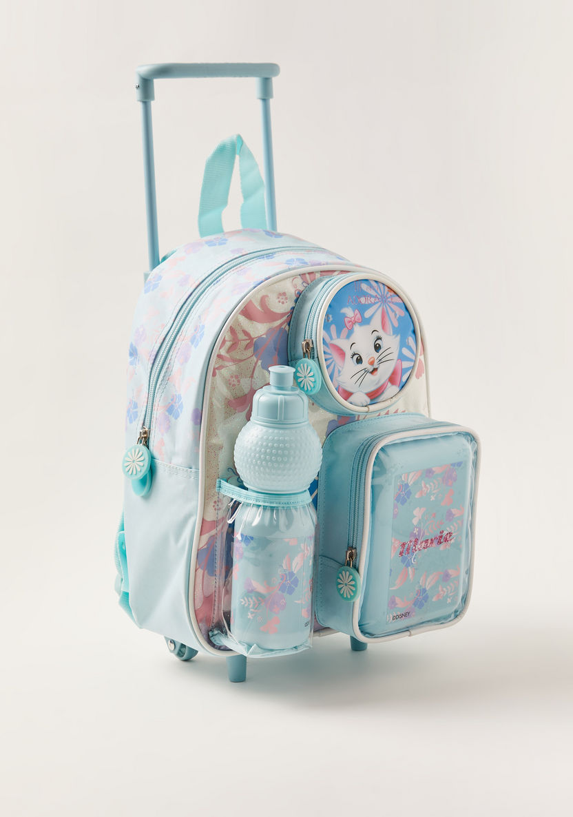 Simba Marie Print Trolley Backpack with Lunch Box and Water Bottle - 14 inches-Trolleys-image-5