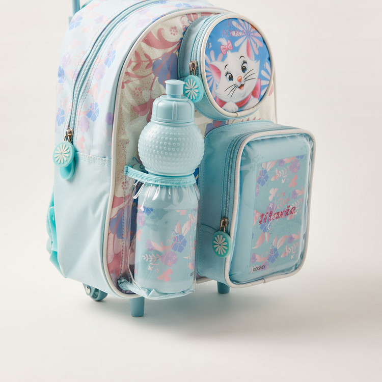 Simba Marie Print Trolley Backpack with Lunch Box and Water Bottle - 14 inches