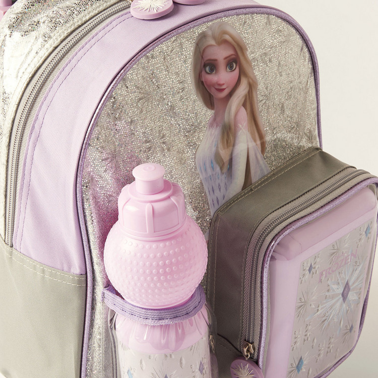 Simba Frozen Print 14-inch Trolley Backpack with Lunch Box and Water Bottle