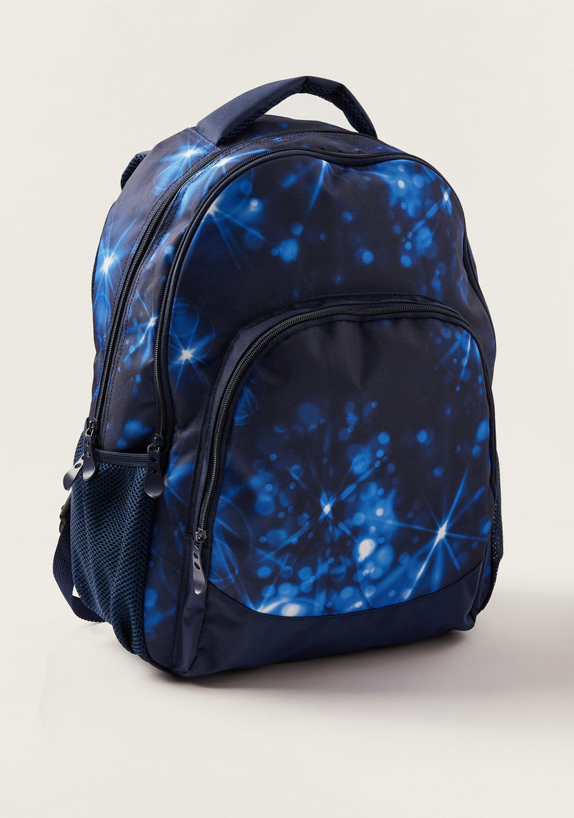 Juniors Printed Backpack with Adjustable Shoulder Straps and Zip Closure - 18 inches-Backpacks-image-1
