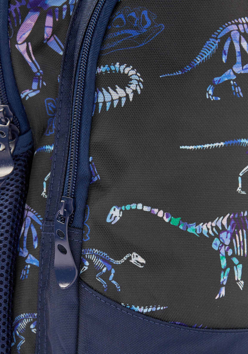 Juniors Dinosaur Print Backpack with Adjustable Shoulder Straps - 18 inches-Backpacks-image-2