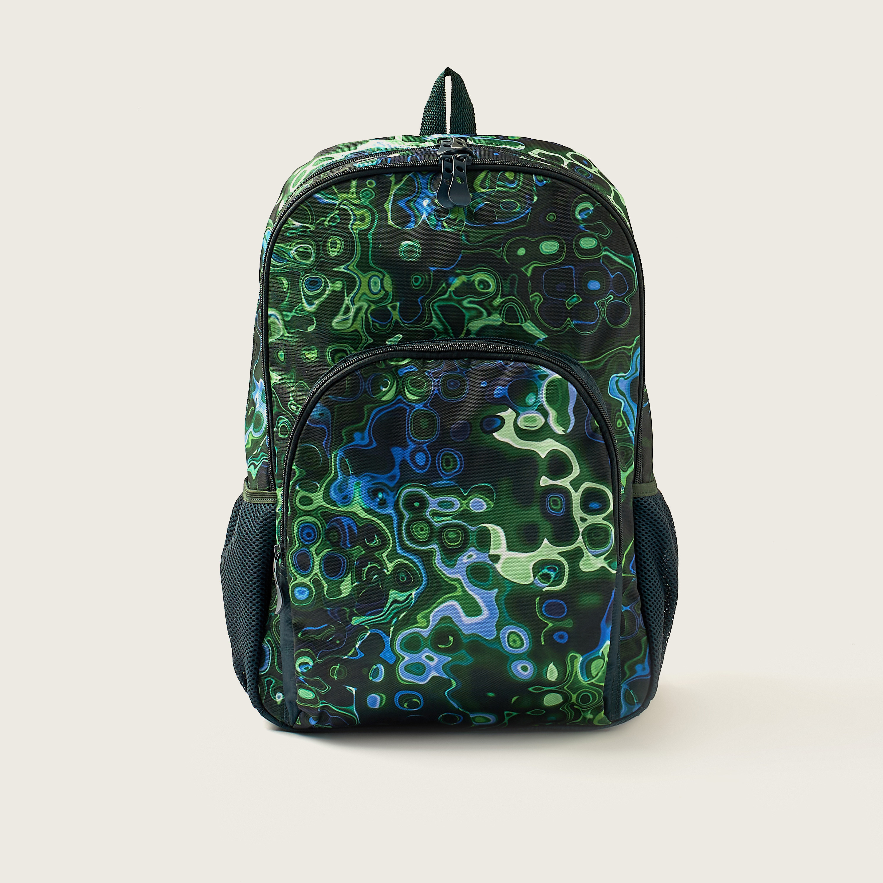 Juniors Abstract Print 18-inch Backpack with Zip Closure and Adjustable Straps-school-bagsandbackpacks-backpacks-image-1