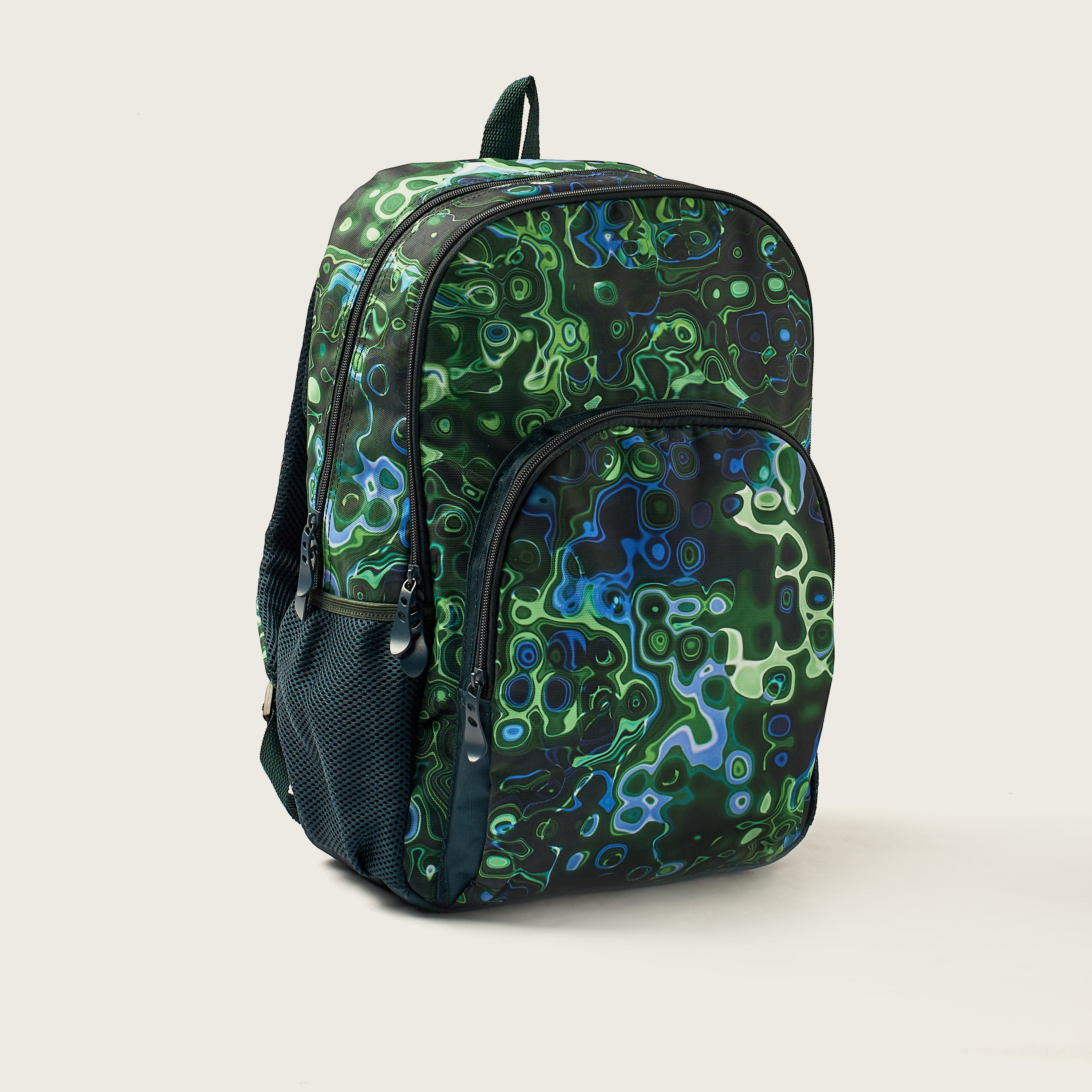Juniors Abstract Print 18-inch Backpack with Zip Closure and Adjustable Straps-school-bagsandbackpacks-backpacks-image-2