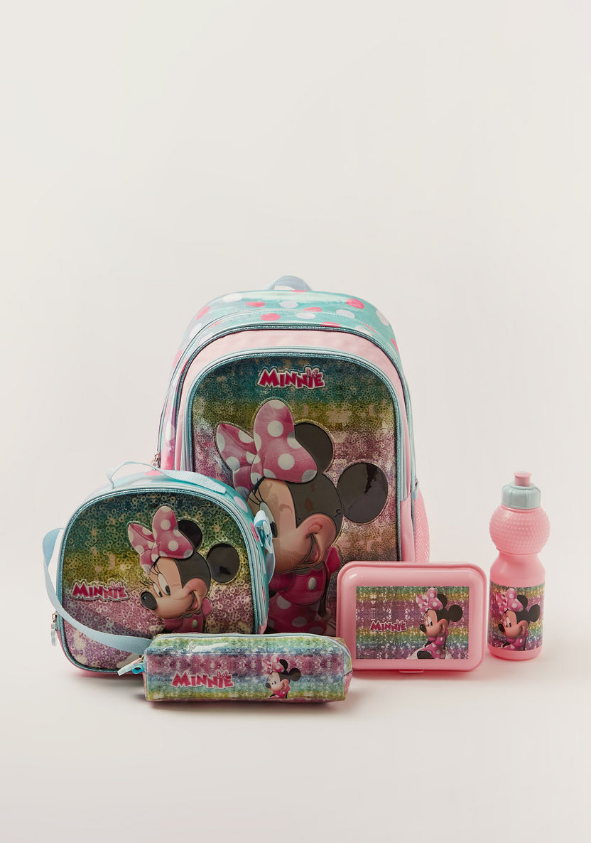 Simba Minnie Mouse Print 5-Piece Backpack Set-School Sets-image-0