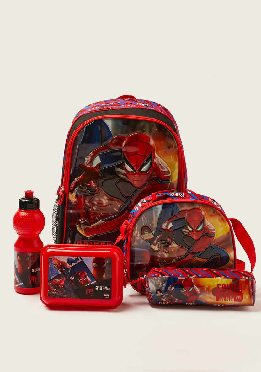 Simba Spider-Man Print 5-Piece Backpack Set-School Sets-image-0