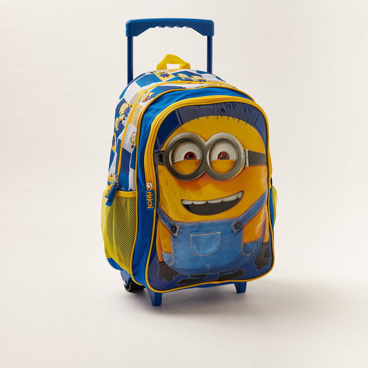 Simba 5-Piece Minions Funny Face Trolley Backpack Set - 16 inches