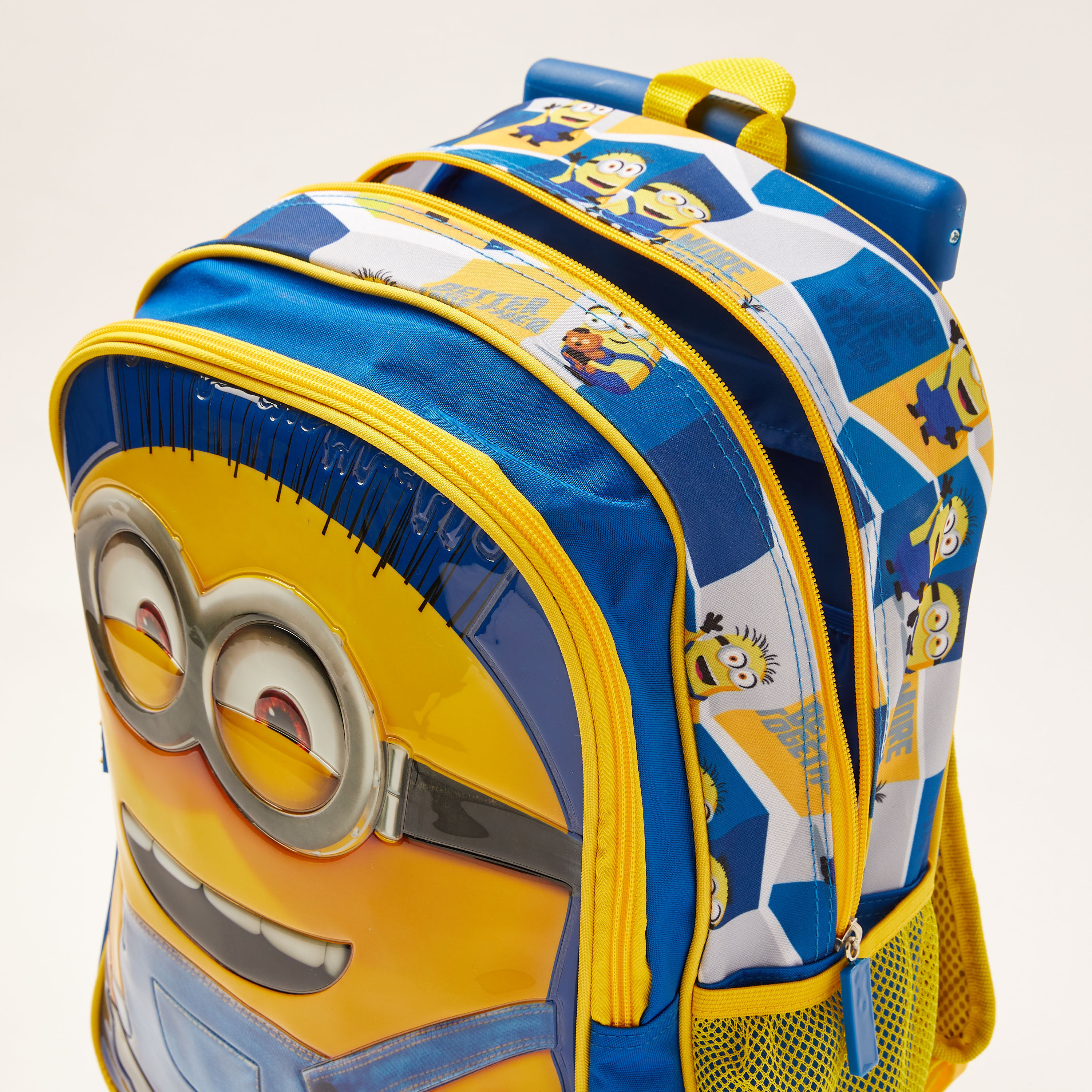 Simba 5 Piece Minions Funny Face Trolley Backpack Set 16 inches