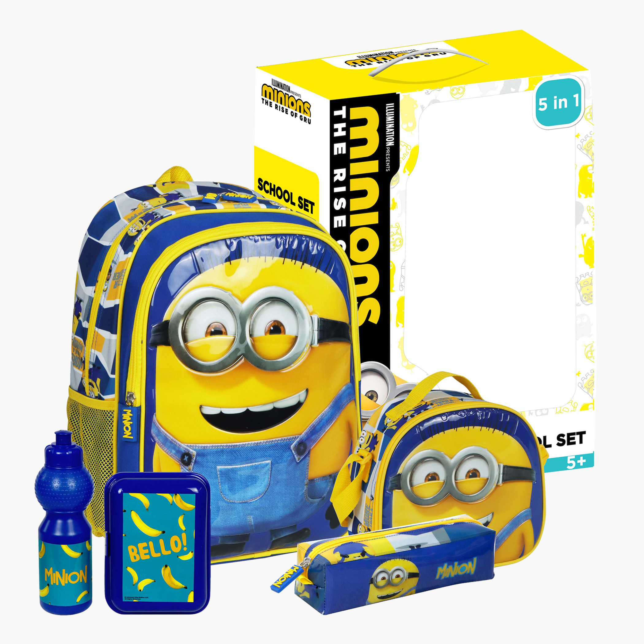 Simba Minions Print 5-Piece Backpack Set-school-bagsandbackpacks-backpacks-image-1