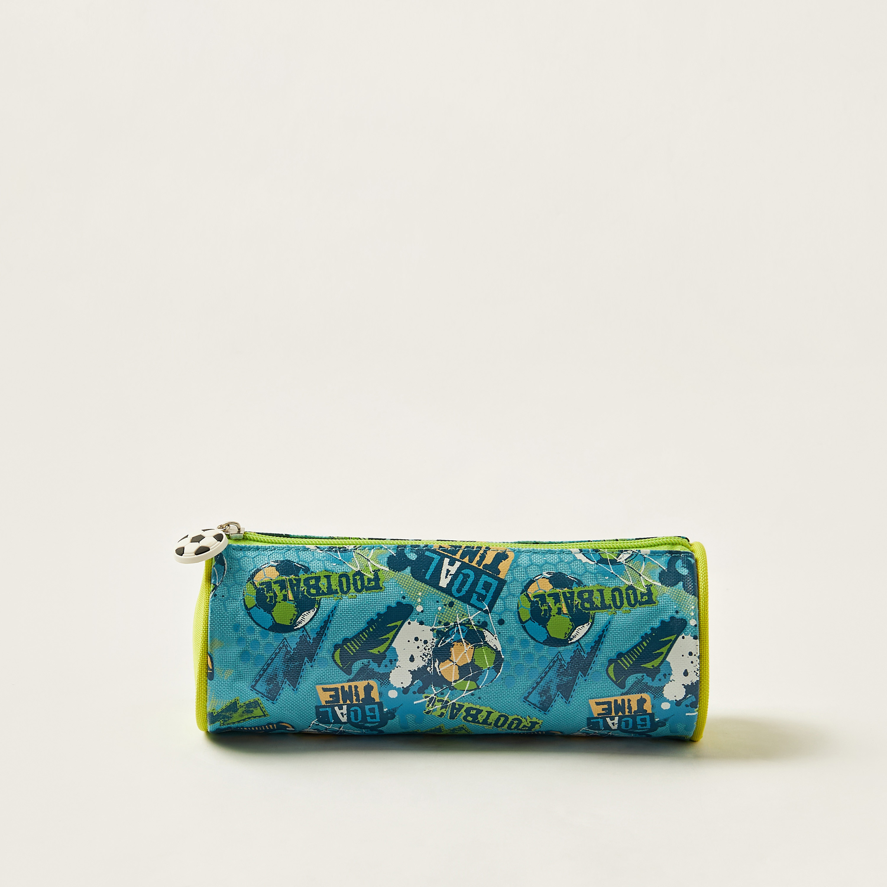 Juniors Football Print Pencil Case with Zip Closure-school-stationery-pencilcases-image-1