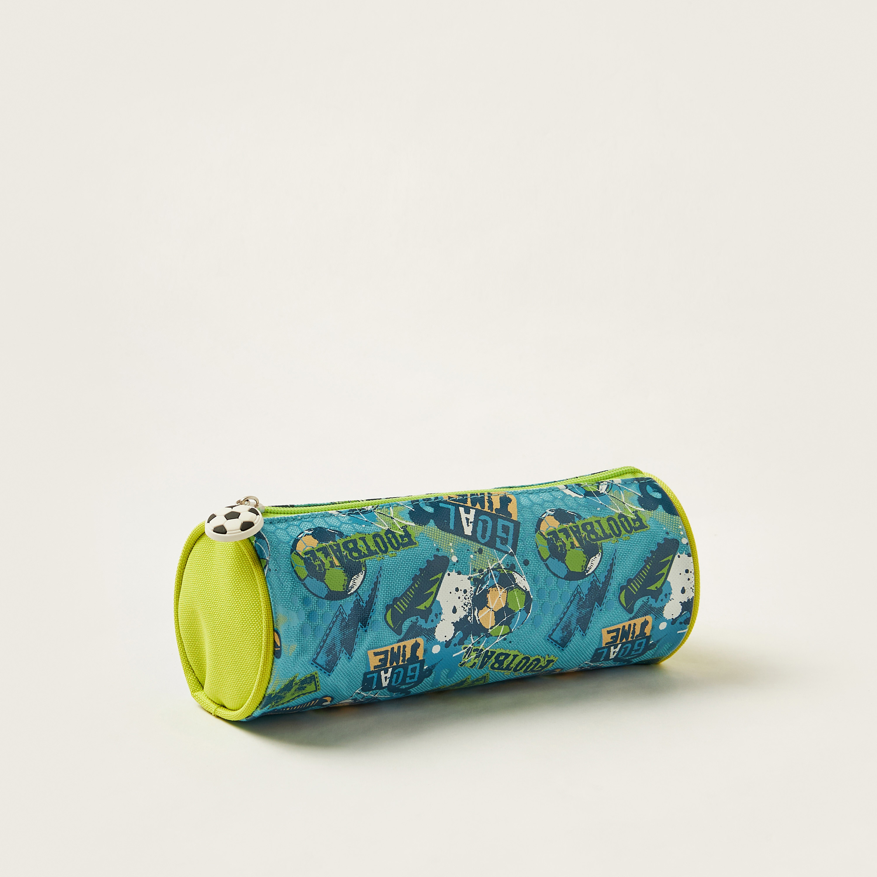 Juniors Football Print Pencil Case with Zip Closure-school-stationery-pencilcases-image-2