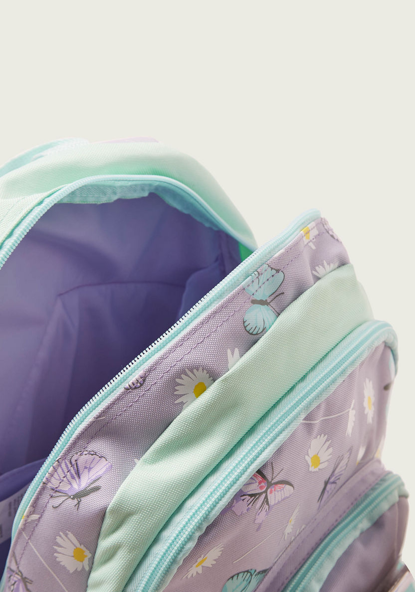 Juniors Butterfly Accented Backpack with Adjustable Shoulder Straps - 16 inches-Backpacks-image-4