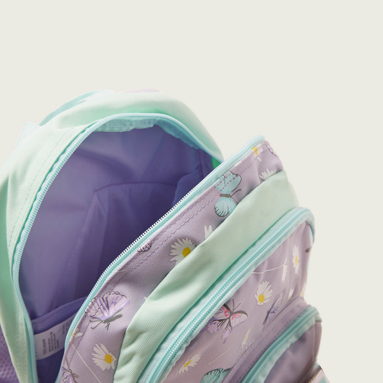 Juniors Butterfly Accented Backpack with Adjustable Shoulder Straps - 16 inches